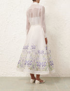 ZIMMERMANN Natura Flare Skirt in Blue Iris