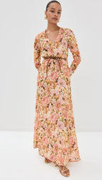 ZIMMERMANN Golden Floral-Print Linen Maxi Dress