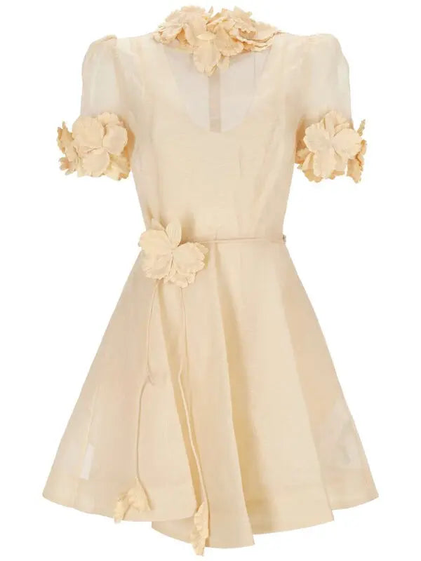 ZIMMERMANN Luminosity Liftoff Linen & Silk-Blend Mini Dress