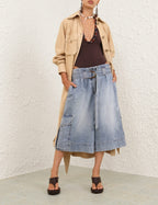 ZIMMERMANN

Illuminate Denim Cargo Short in Sea Foam