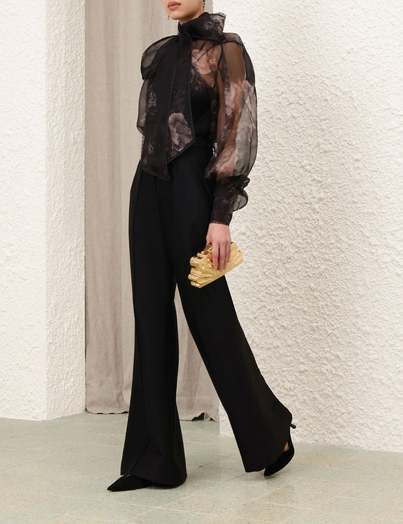 Zimmermann Hypnotic Pussybow Blouse — Ghost Floral