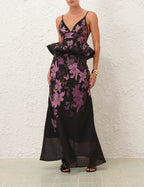 ZIMMERMANN
Dawning Ruffle Slip Dress – Black Lily