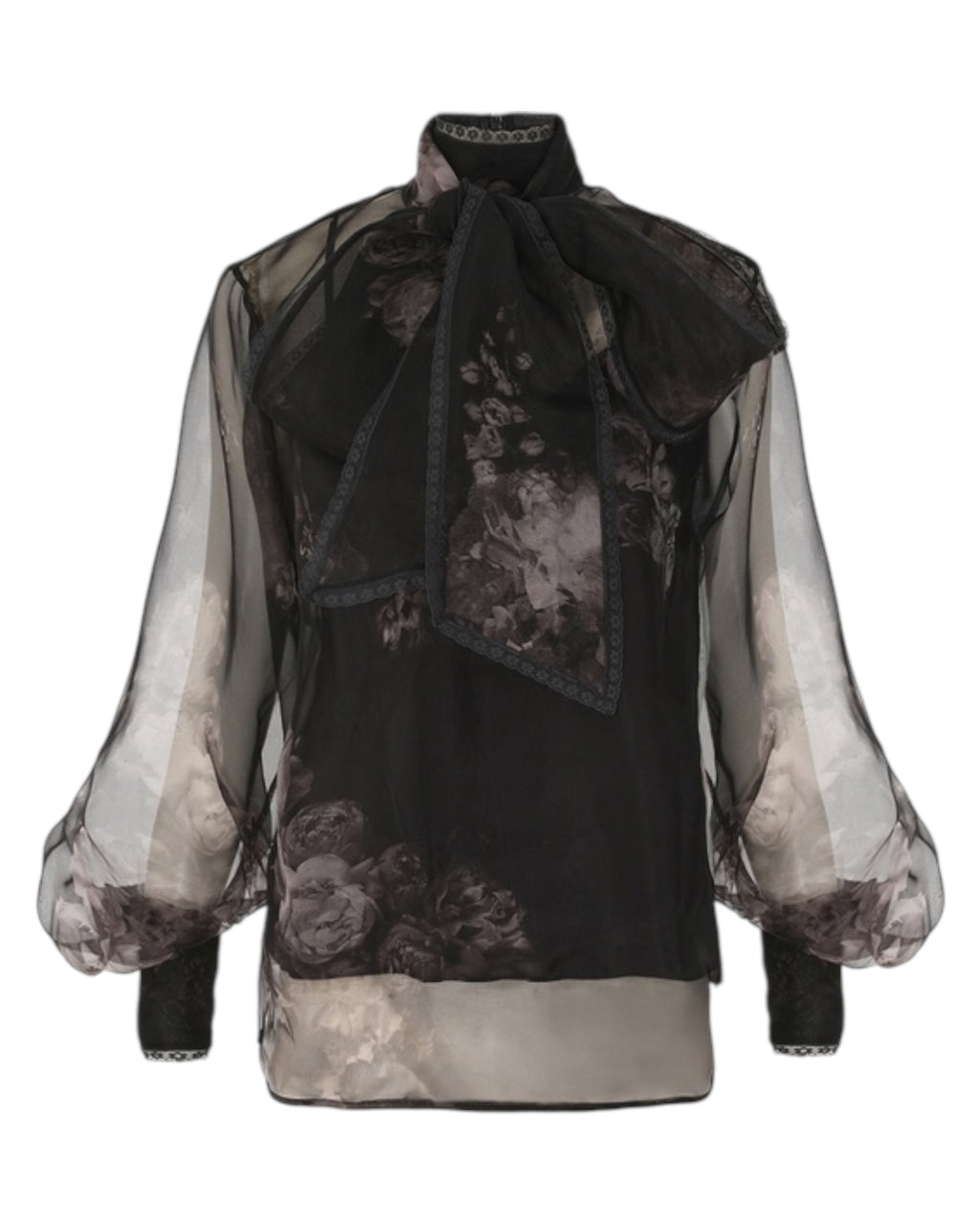 Zimmermann Hypnotic Pussybow Blouse — Ghost Floral