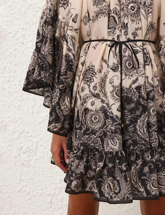 ZIMMERMANN



Rhiannon Lantern Mini Dress – Cream/Black Floral