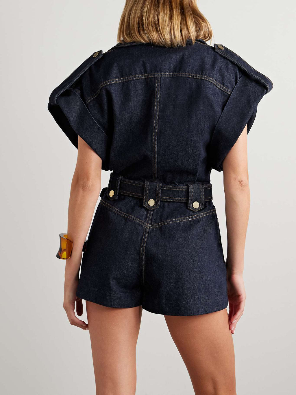 ZIMMERMANN
Crush Belted Denim Playsuit