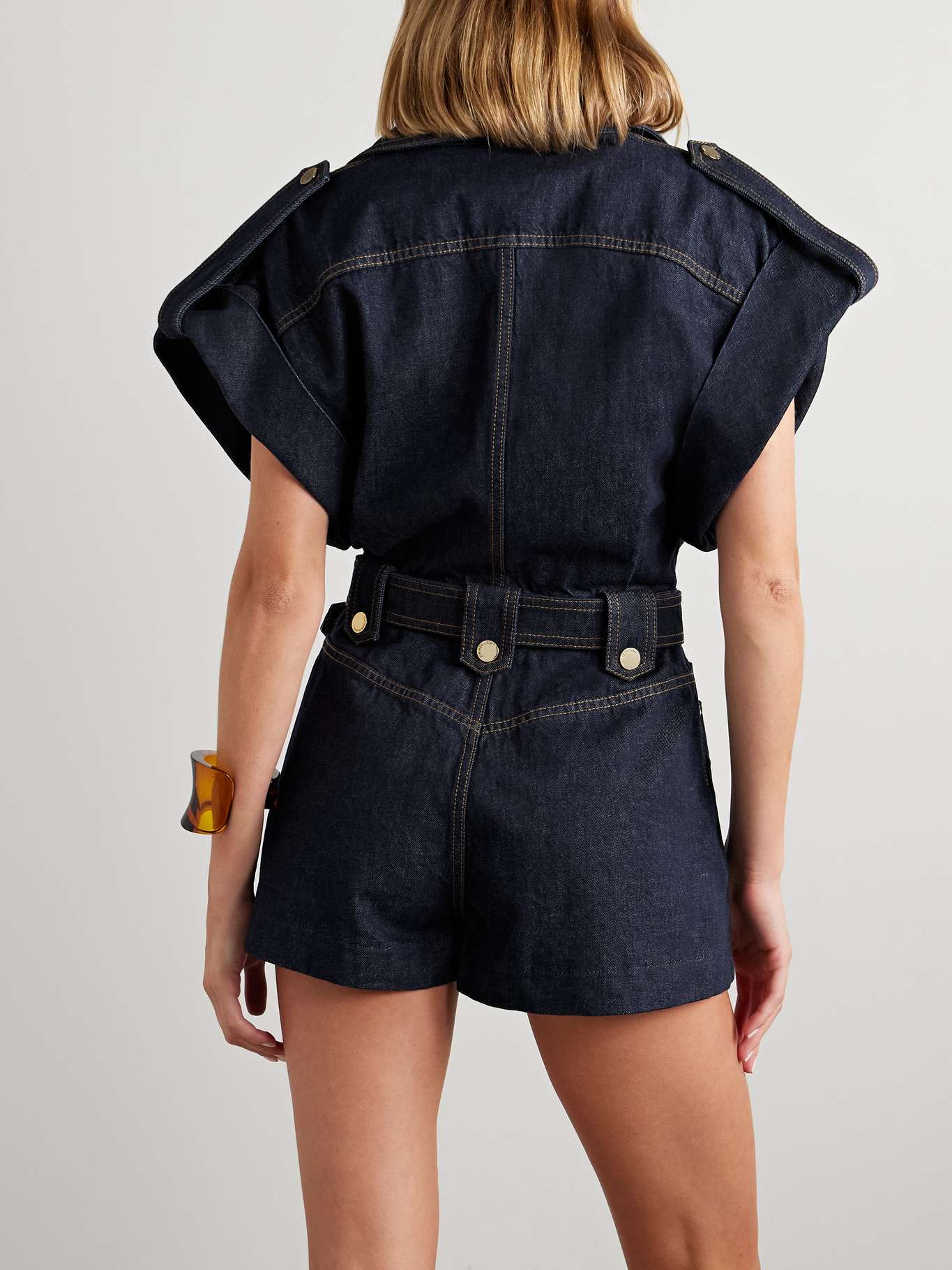 ZIMMERMANN
Crush Belted Denim Playsuit