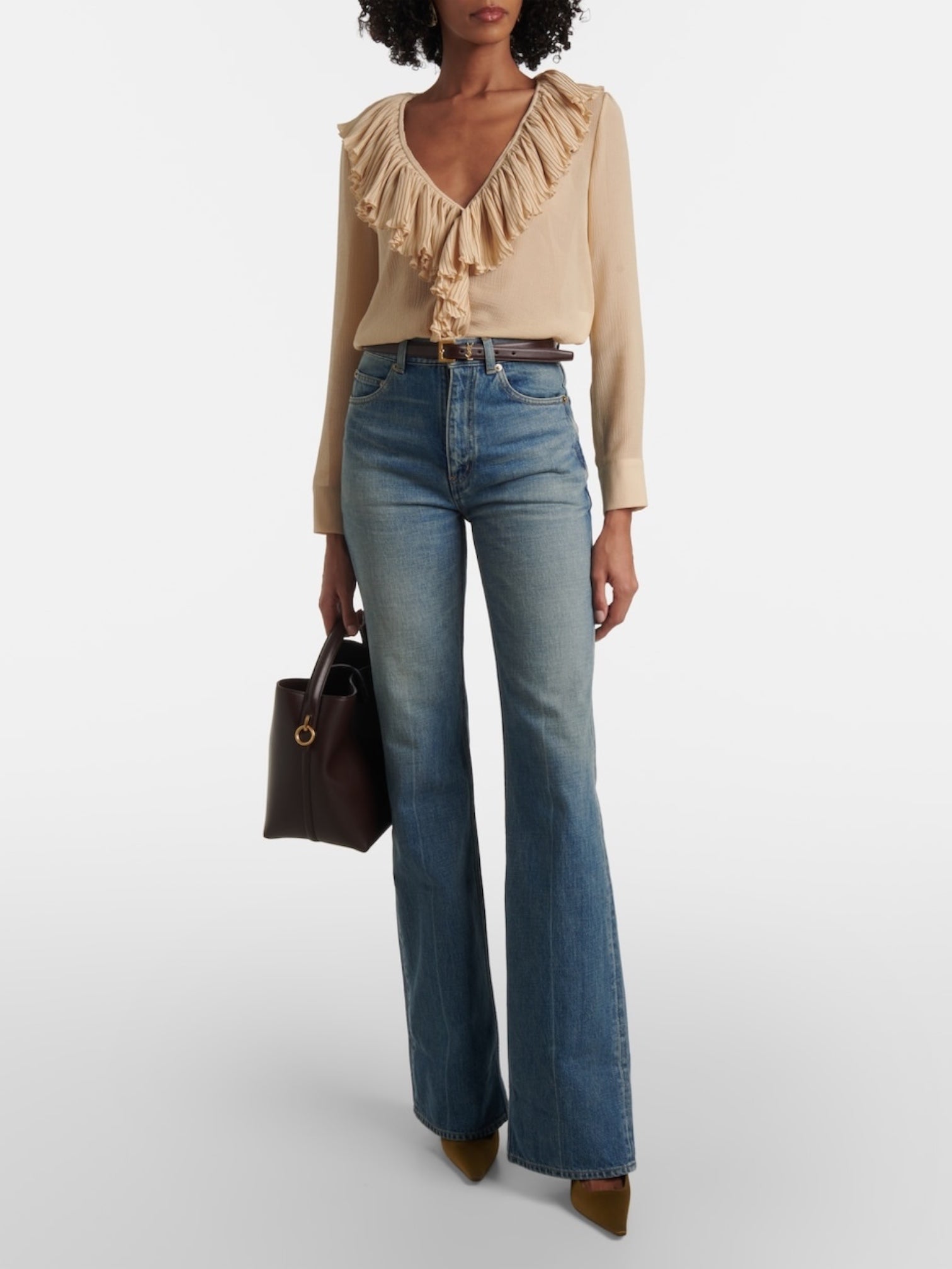 SAINT LAURENT 70'S JEANS IN BLUE VINTAGE DENIM
AUTHENTIC MEDIUM BLUE