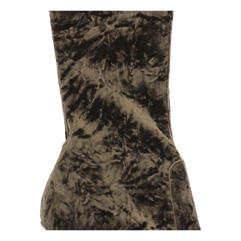 SAINT LAURENT Talia Velvet Boots