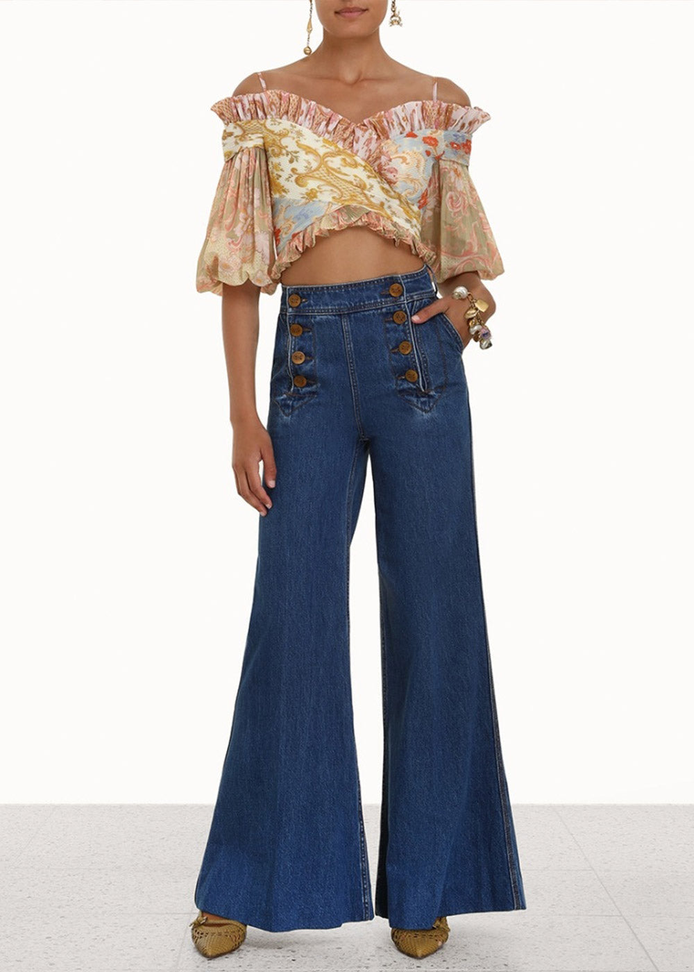 ZIMMERMANN Postcard pleated fan bodice