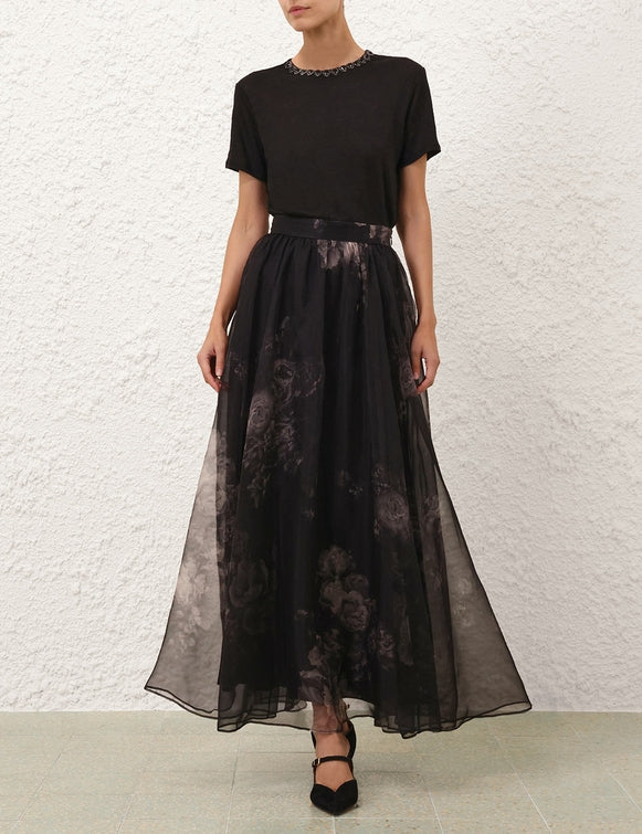 Zimmermann Hypnotic Maxi Skirt — Ghost Floral