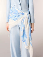 MAJE Watercolour-Effect Shawl 140 x 140