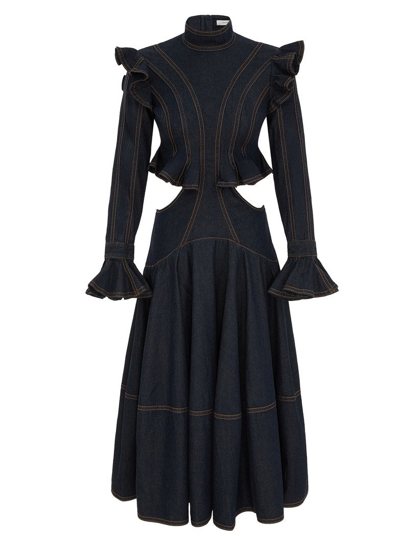ZIMMERMANN
Hypnotic Denim Midi Dress – Night Sky