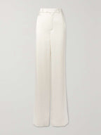 SAINT LAURENT Satin-crepe wide-leg pants