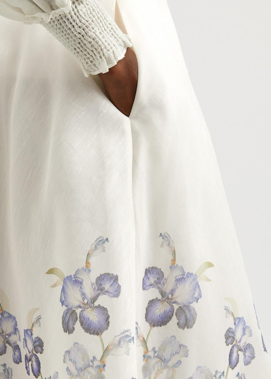 ZIMMERMANN Natura Flare Skirt in Blue Iris