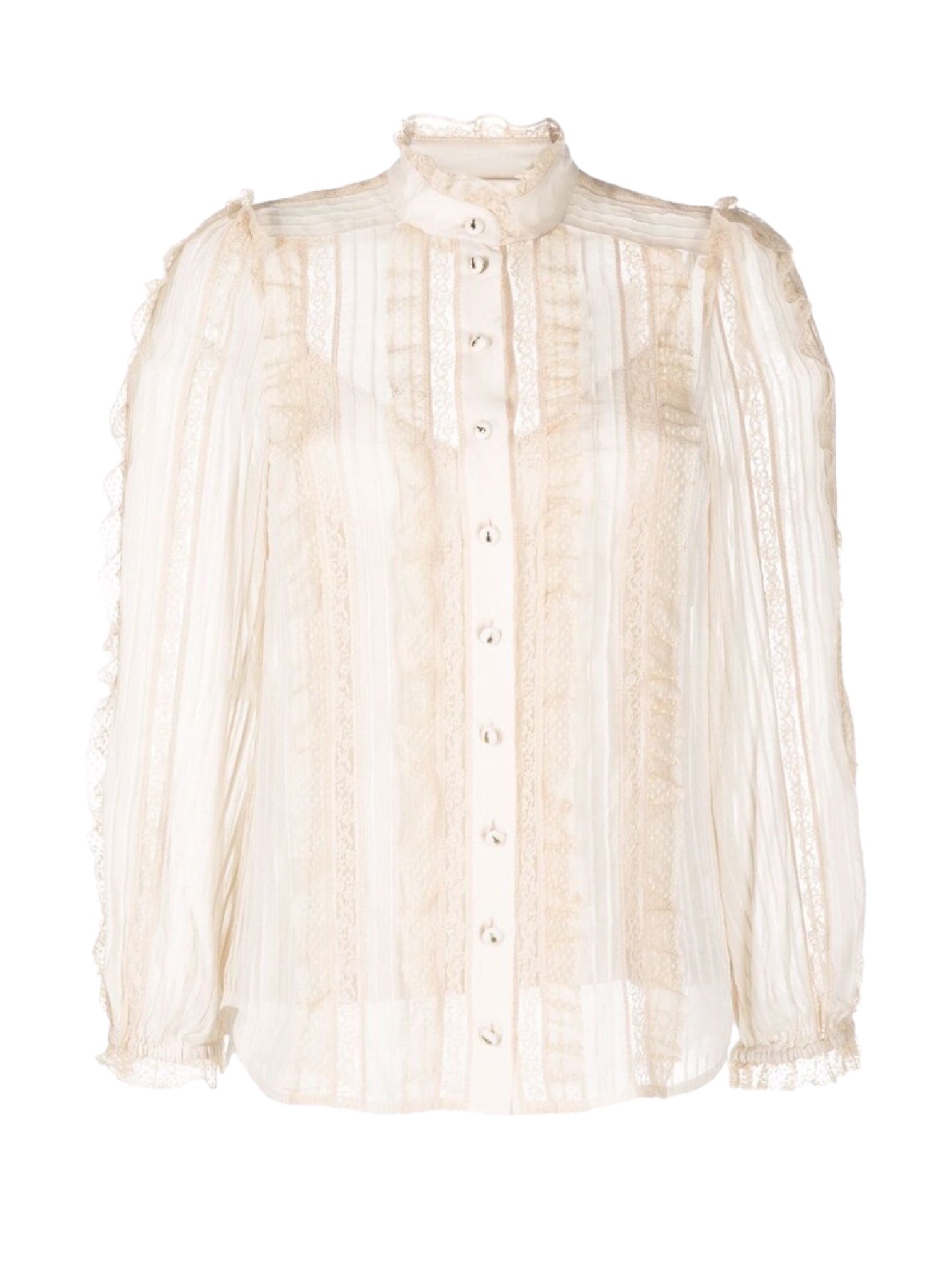 ZIMMERMANN Mock Neck Long Sleeve Blouse