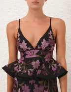 ZIMMERMANN
Dawning Ruffle Slip Dress – Black Lily