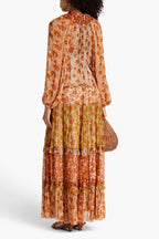 ZIMMERMANN Tiered floral-print georgette maxi dress