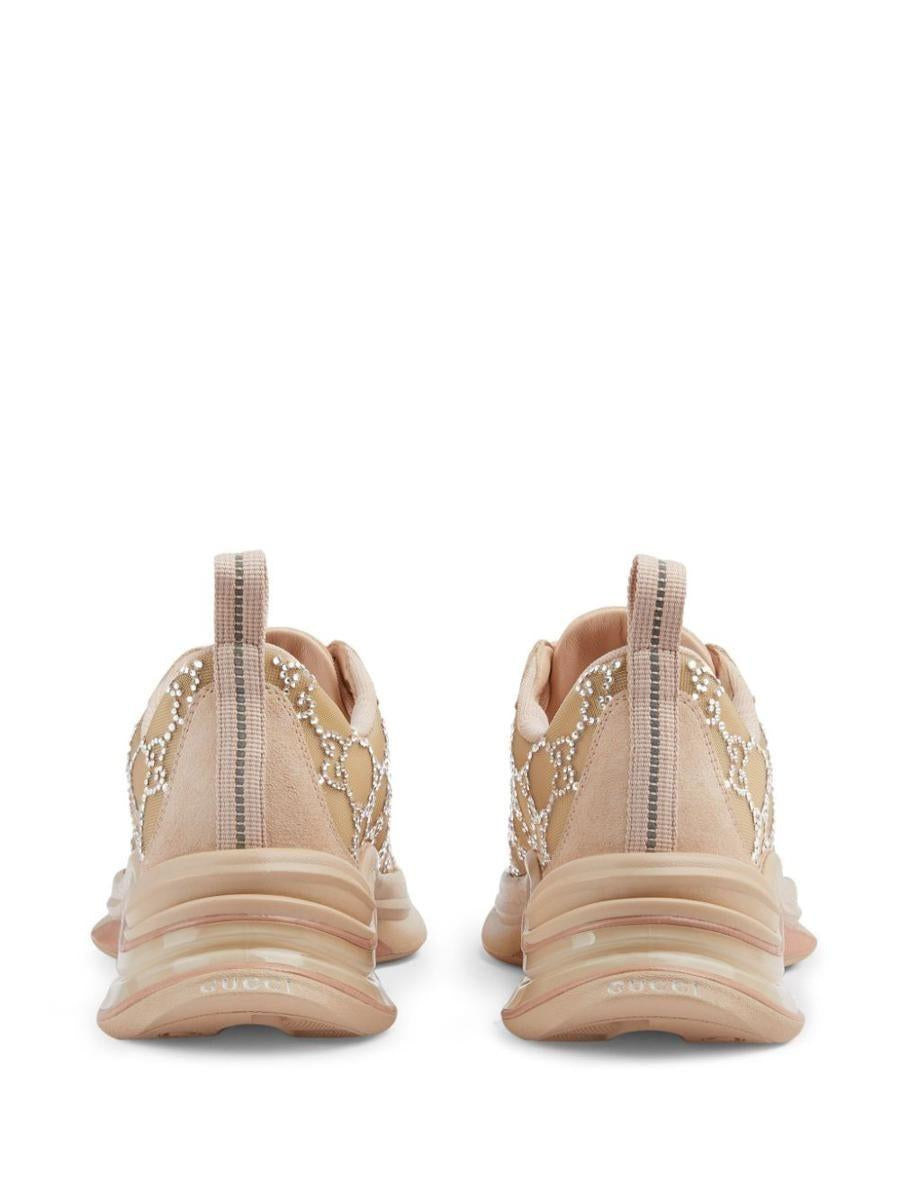 GUCCI
Run GG suede-trimmed crystal-embellished mesh sneakers