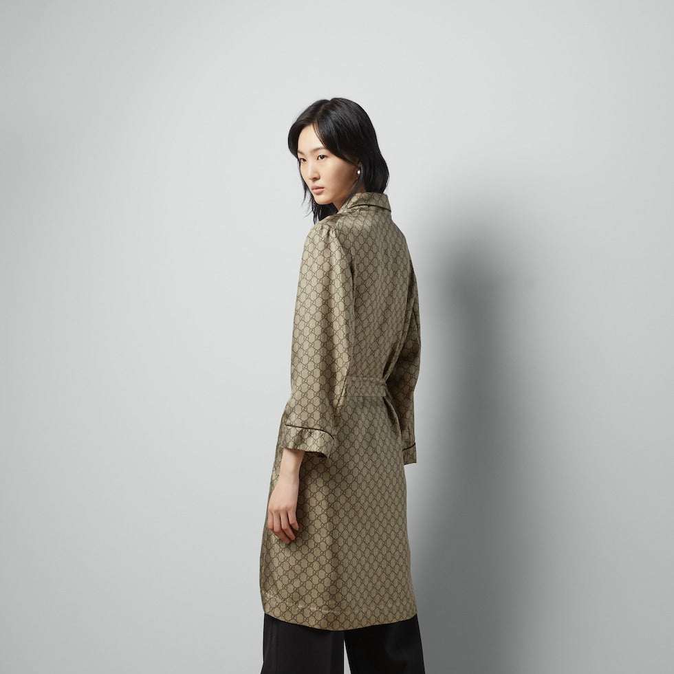 GG SUPREME PRINT SILK SHIRT