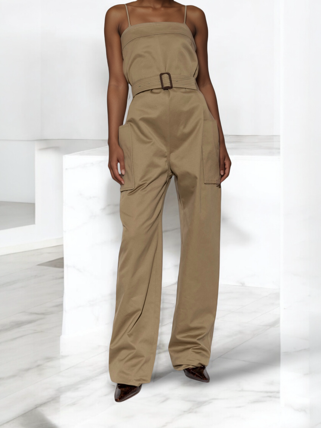 ALESSANDRO CHLOE

Off-the-Shoulder Cotton Jumpsuit 