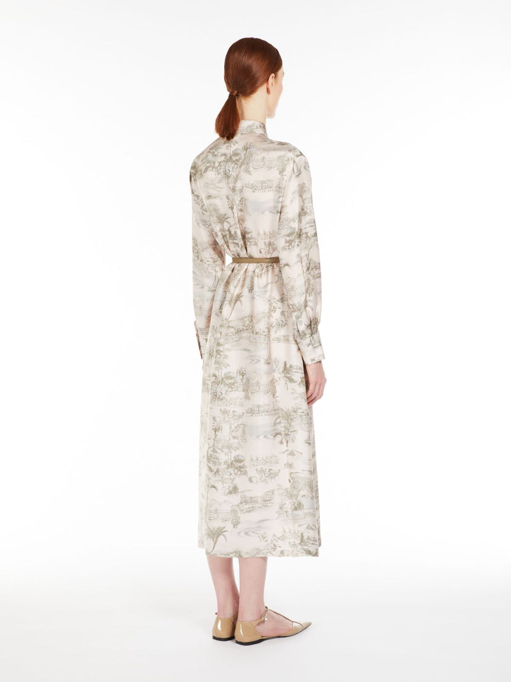 MAXMARA STUDIO
Printed silk shirt dress