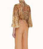 ZIMMERMANN Sensory paisley-print billow-sleeve blouse