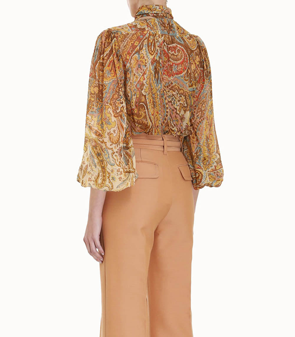 ZIMMERMANN Sensory paisley-print billow-sleeve blouse