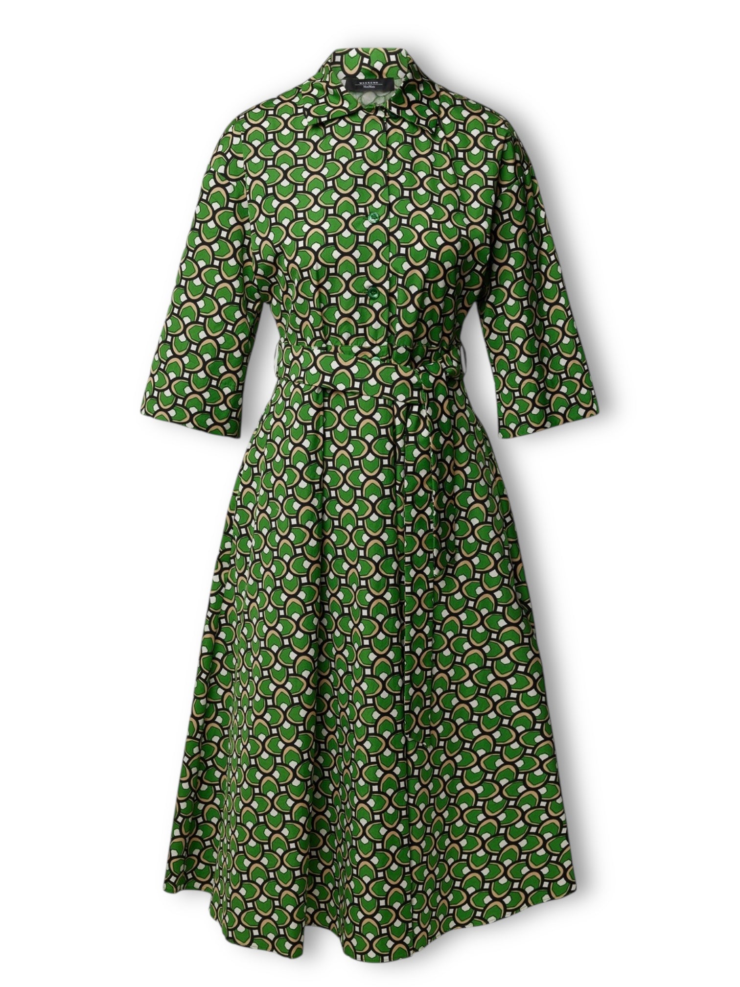 MAXMARA Weekend 
Varenna Cotton Shirt Dress
Green