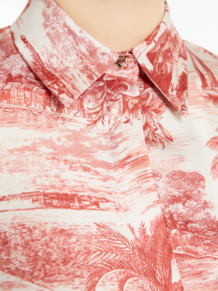 MAXMARA STUDIO
Printed silk shirt dress