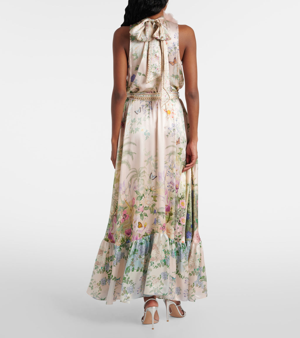 CAMILLA Necktie Dress With Elasticated Waist