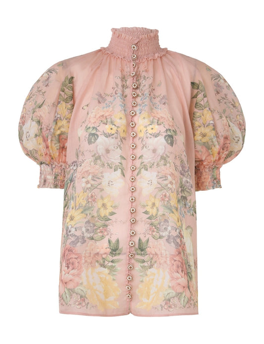 ZIMMERMANN Waverly Short Sleeve Blouse