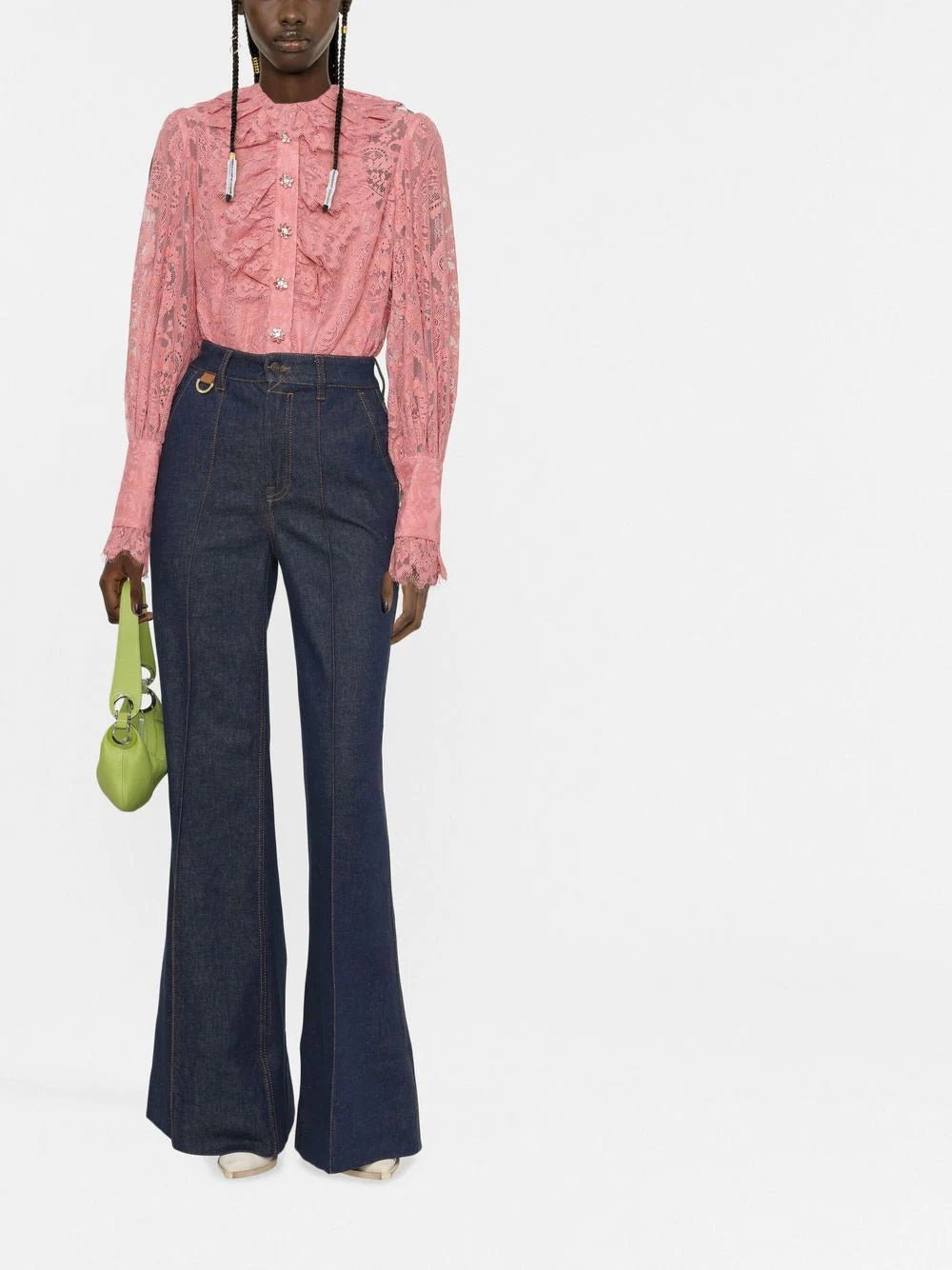 ZIMMERMANN Kaleidoscope Floral-Lace Overlay blouse