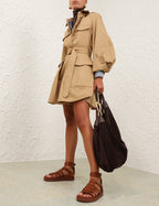 Zimmermann 
ILLUMINATE CARGO MINI DRESS