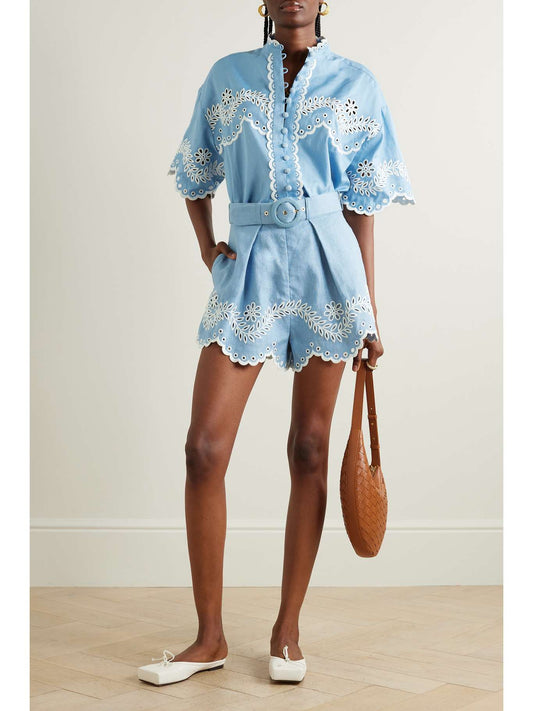 ZIMMERMANN

Junie Broderie Anglaise Linen Shirt