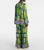 0108 ALÉMAIS

Printed Silk Satin Blouse & Wide-Leg Pants Set