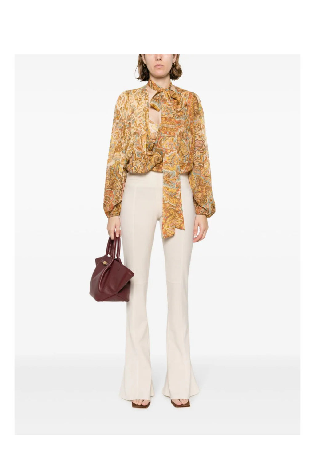 ZIMMERMANN Sensory paisley-print billow-sleeve blouse