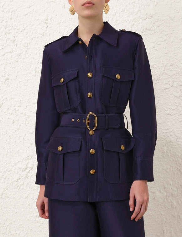 Zimmermann Hypnotic Utility Jacket — Ink