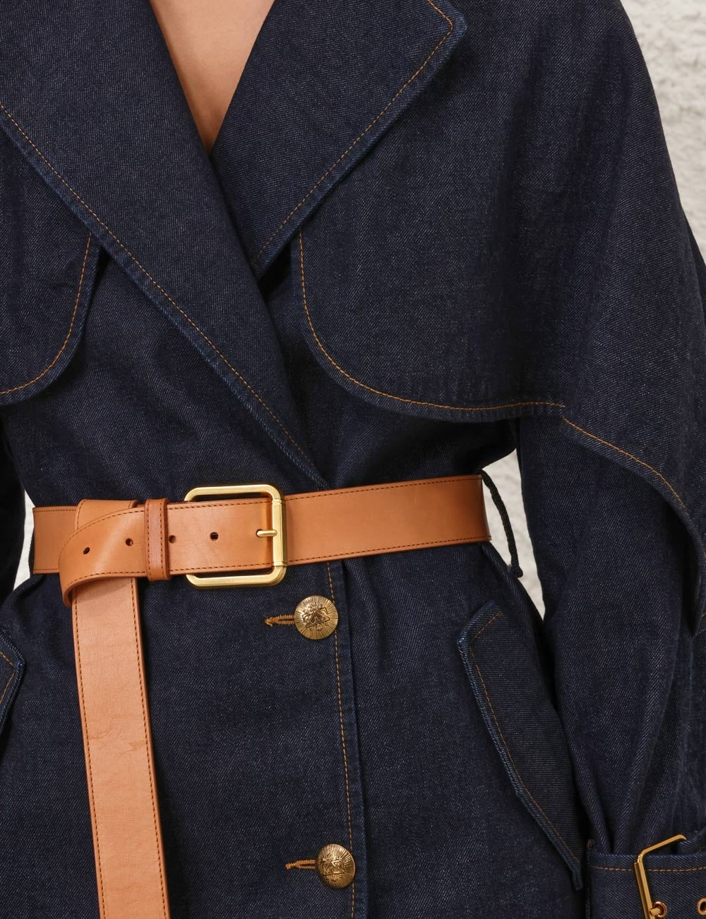 Zimmermann 
Crush Denim Trench Coat