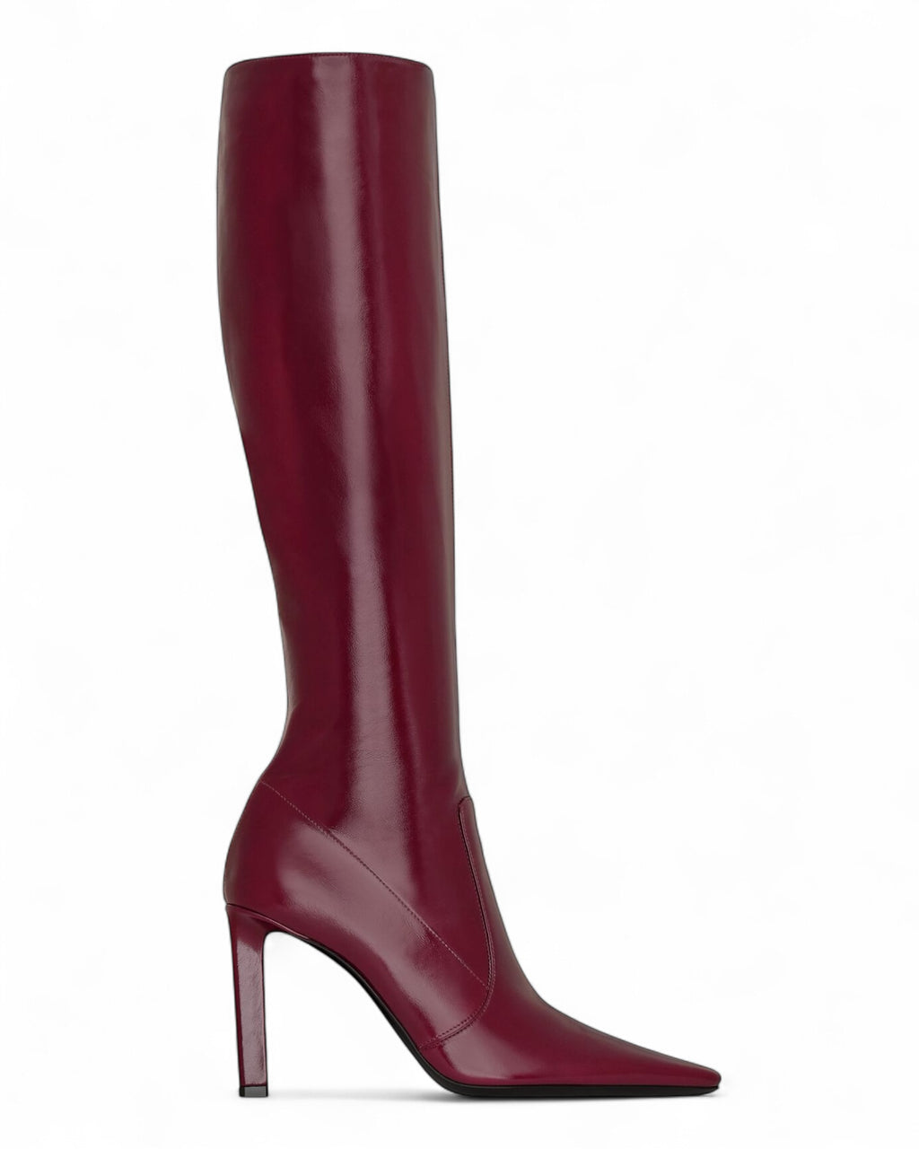 SAINT LAURENT Françoise Boots in Smooth Leather – Bordeaux