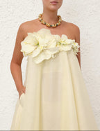 ZIMMERMANN Harmony Strapless Midi Dress