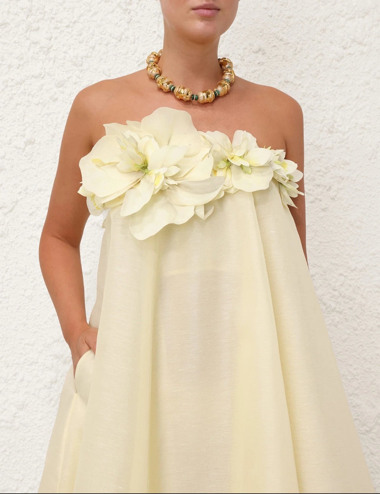 ZIMMERMANN Harmony Strapless Midi Dress