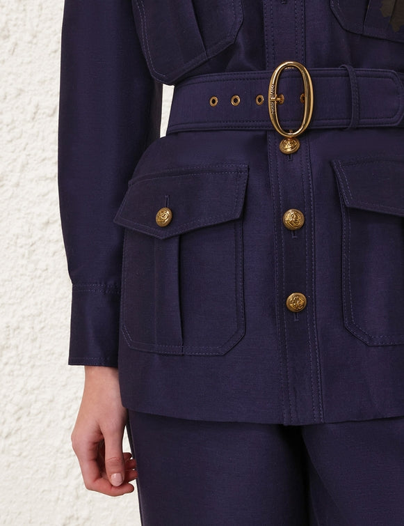 Zimmermann Hypnotic Utility Jacket — Ink