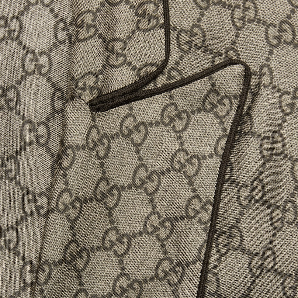 GG SUPREME PRINT SILK SHIRT