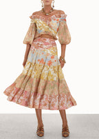 ZIMMERMANN Postcard midi skirt