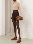 Zimmermann 
Illuminate Tailored Short – Espresso