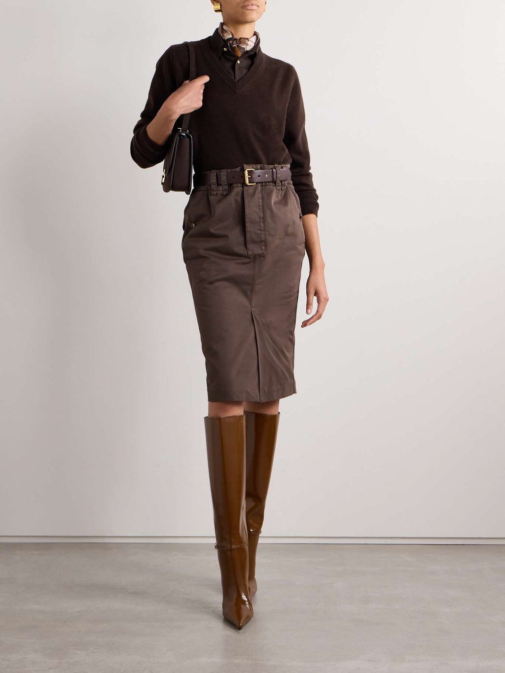 SAINT LAURENT Vendôme Boots in Glazed Leather