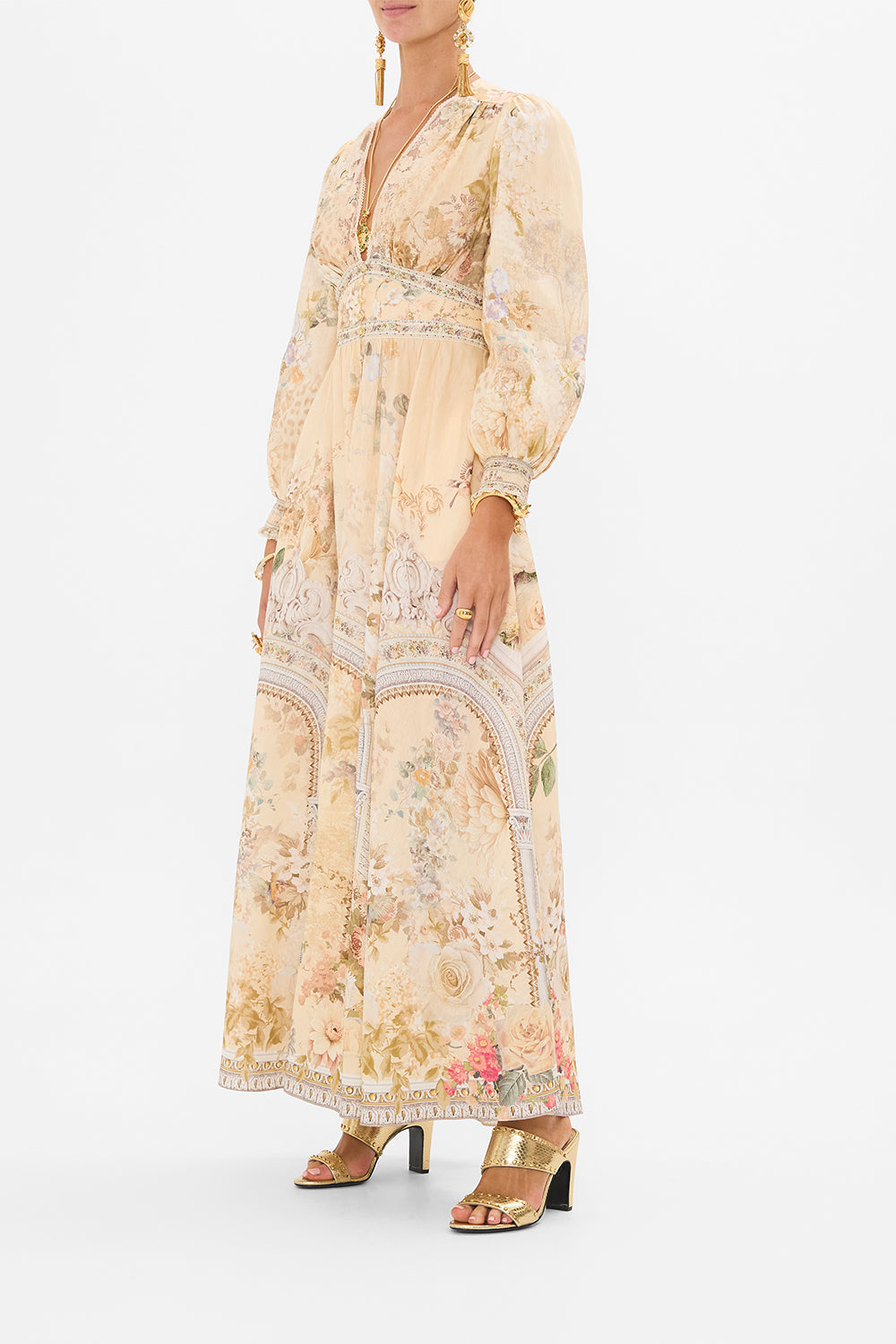 CAMILLA Button Dress With Shaped Waistband – Adorned In Antiquity