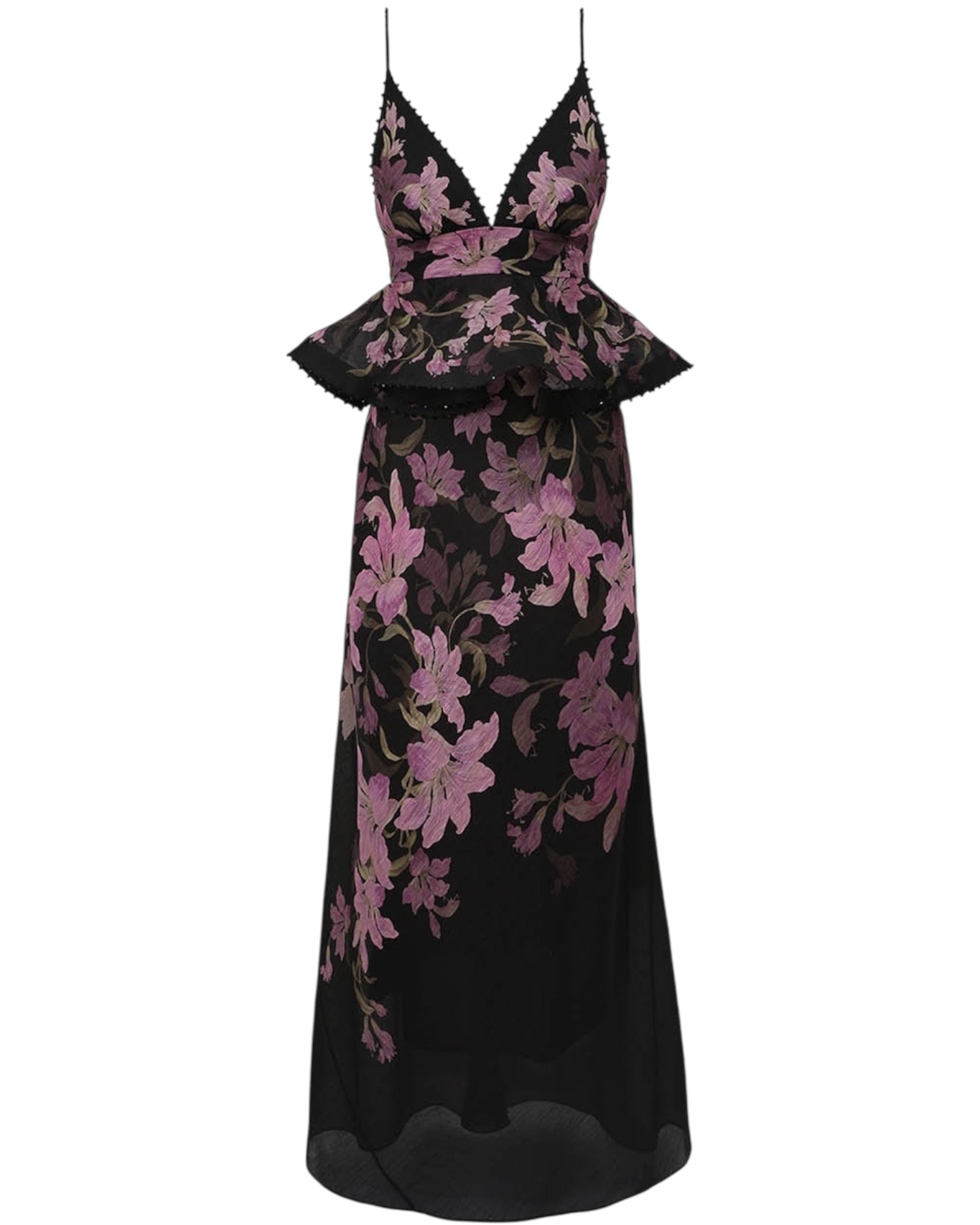 ZIMMERMANN
Dawning Ruffle Slip Dress – Black Lily