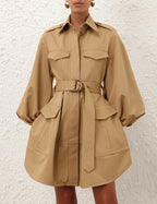 Zimmermann 
ILLUMINATE CARGO MINI DRESS