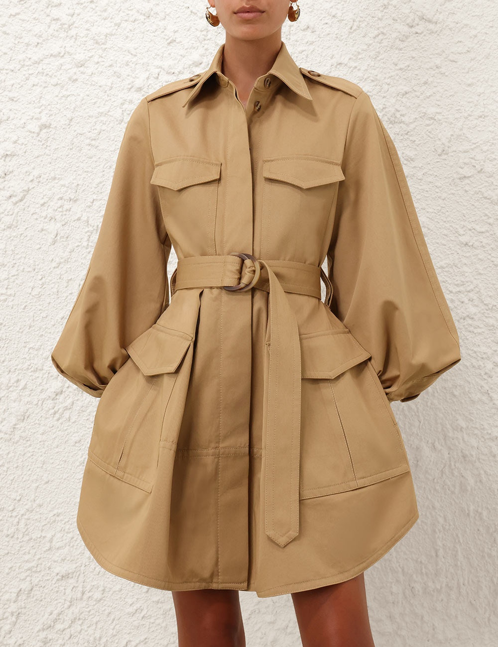 Zimmermann 
ILLUMINATE CARGO MINI DRESS